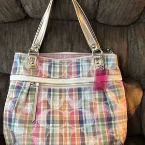 Coach Poppy Madras Daisy Glam Handbag 19611